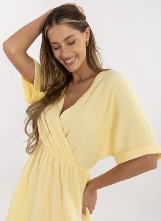 Žlté mušelínové šaty