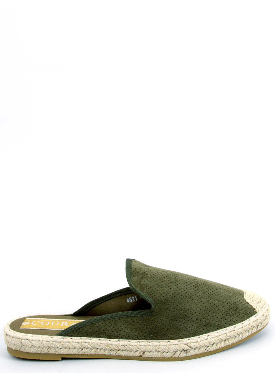 Espadrilky s otvorenou pätou zelené