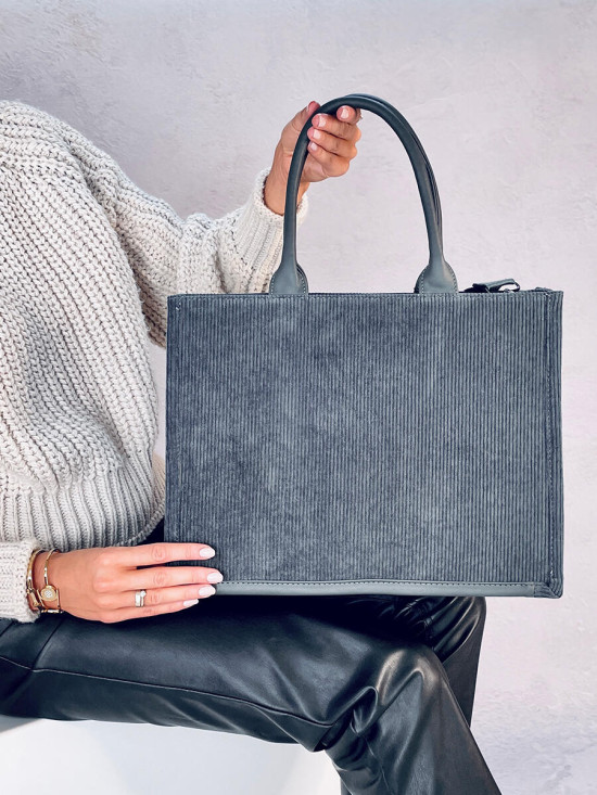 Dámska shopper taška tmavosivá