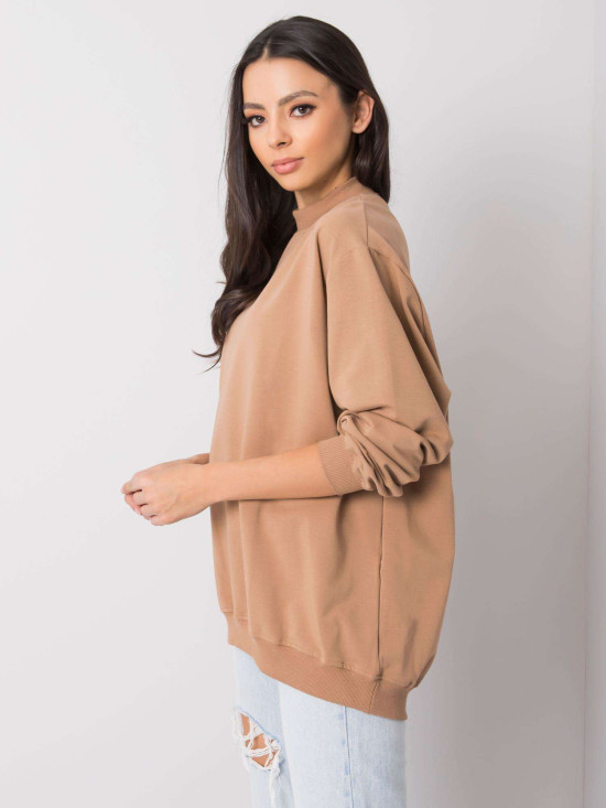 Camel hnedá bavlnená basic mikina