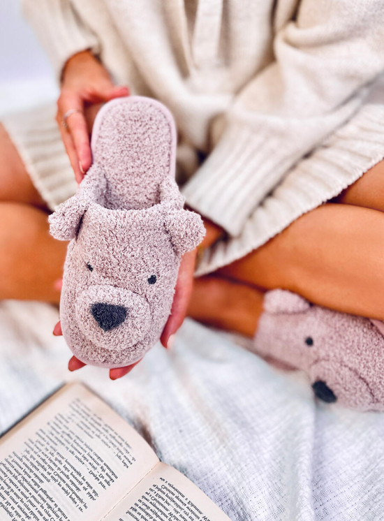 Ružové dámske papuče TEDDY BEAR