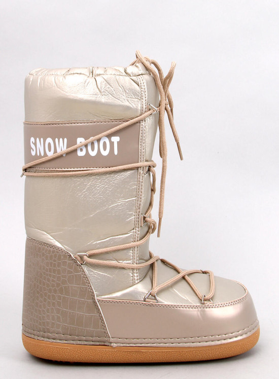 Snehule SNOW BOOTS šampanská zlatá