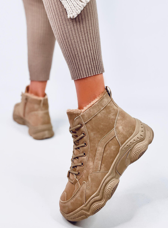 Béžové topánky so zateplením na zimu