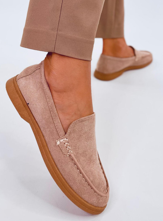 Extra mäkké dámske mokasíny béžové