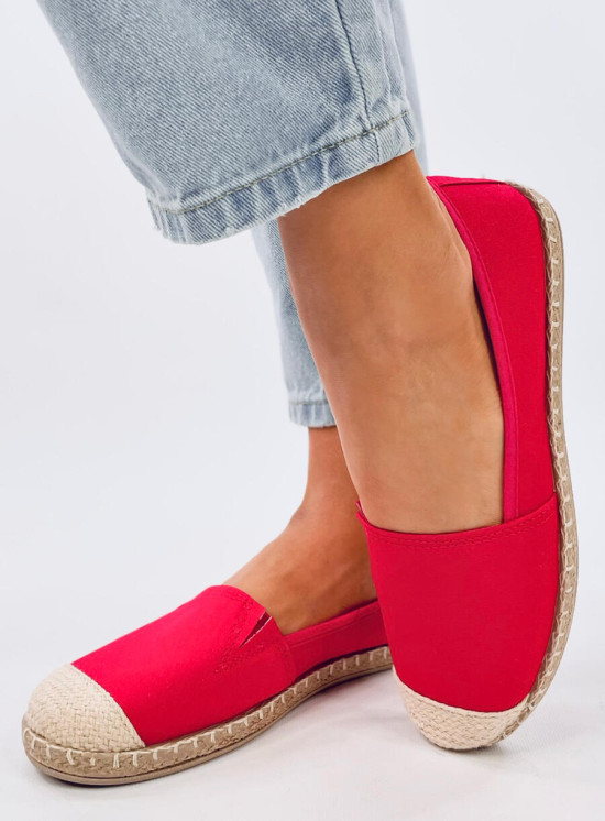 Látkové espadrilky červené