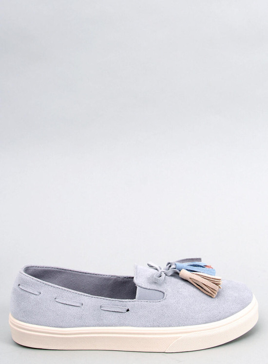 Sivé slip-on espadrilky so strapcami