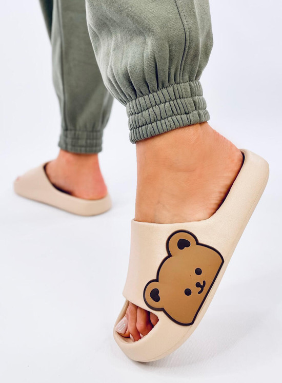 Béžové šľapky TEDDY