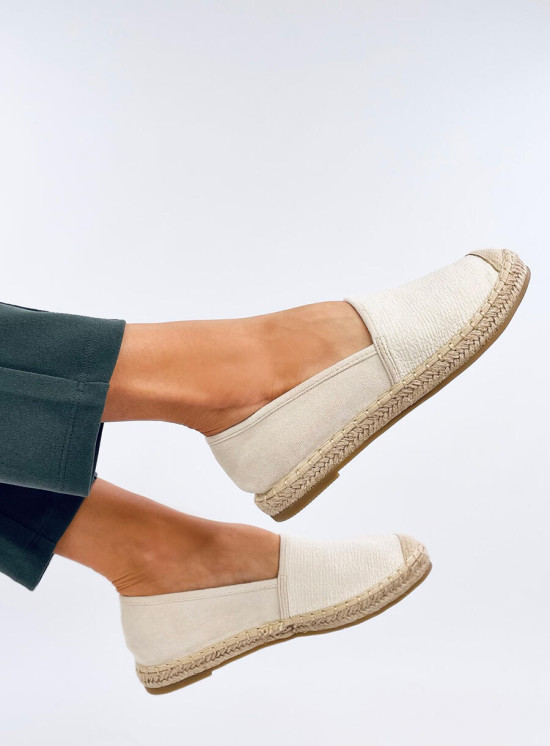 Béžové plátené espadrilky
