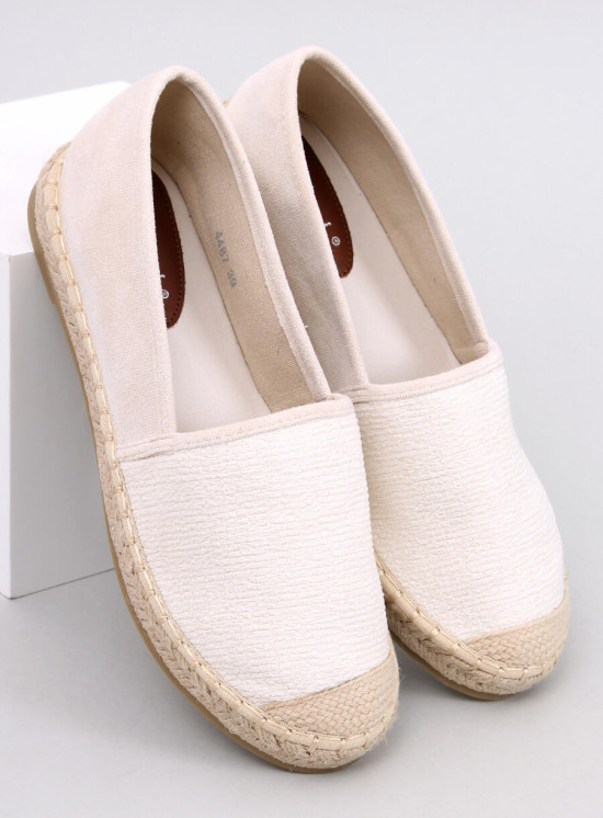 Béžové plátené espadrilky