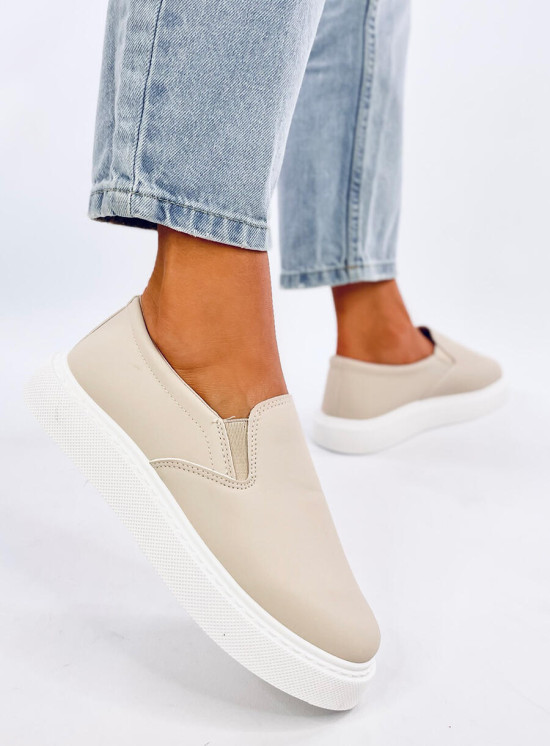 Slip-on dámske tenisky béžové
