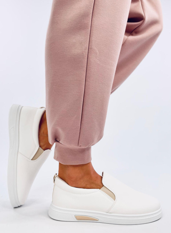 Slip-on tenisky biela/béžová
