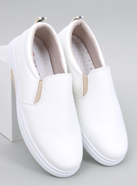 Slip-on tenisky biela/béžová
