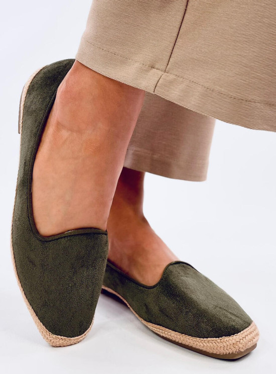 Olivovozelené espadrilky z ekosemišu