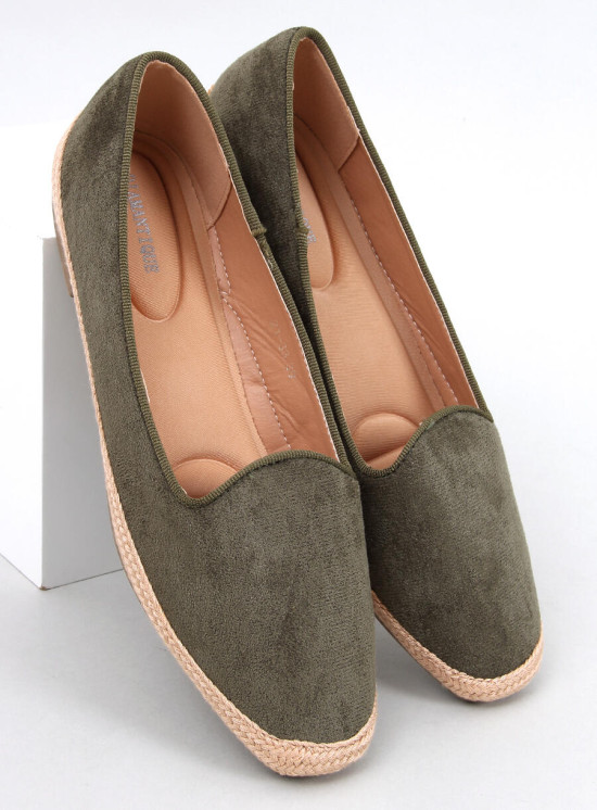 Olivovozelené espadrilky z ekosemišu
