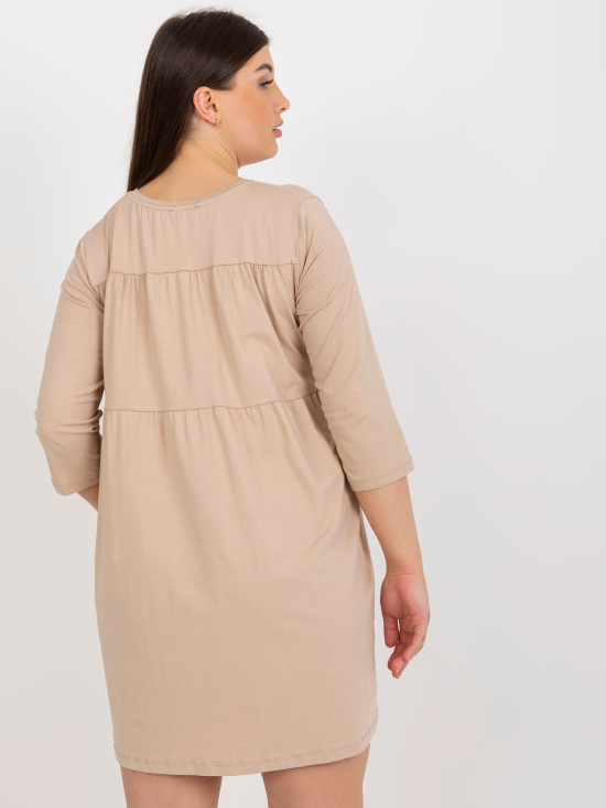 Béžové oversize mini šaty