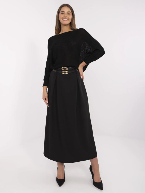 Elegantná maxi sukňa v čiernej farbe