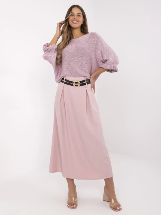 Elegantná maxi sukňa vo svetloružovej