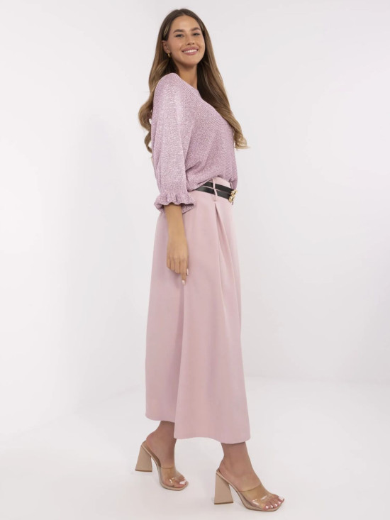 Elegantná maxi sukňa vo svetloružovej