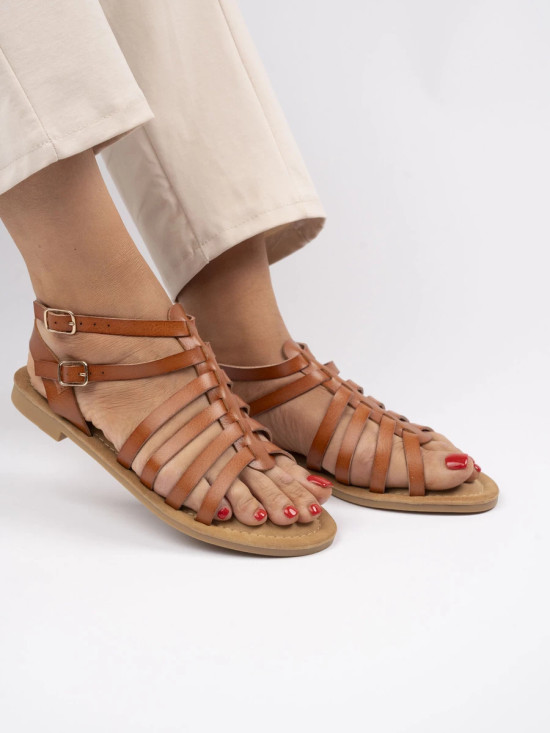Letné sandále v camel farbe PALERMO