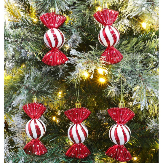 Vianočné ozdoby - bonbóny 6 ks