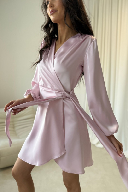 Catlin – mini šaty v svetloružovej farbe