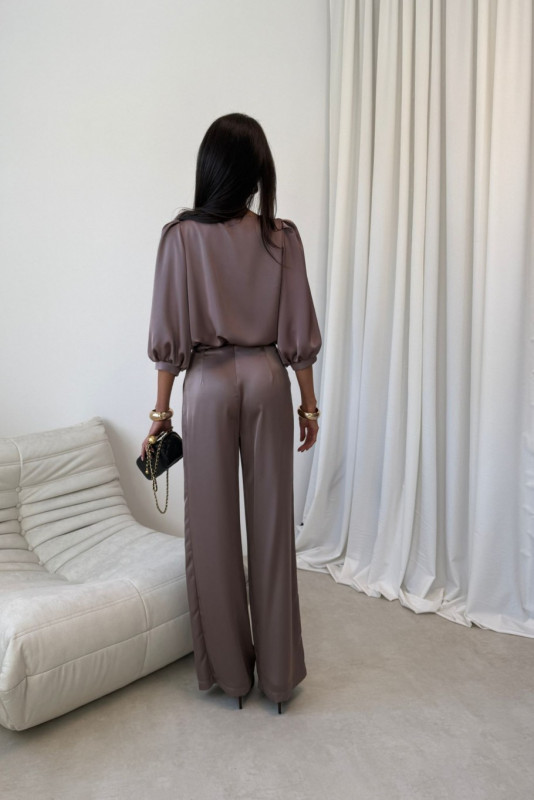 Hnedé elegantné nohavice Elsa