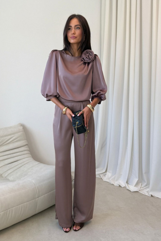 Hnedé elegantné nohavice Elsa