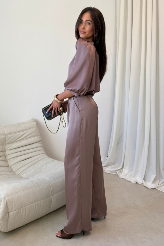 Hnedé elegantné nohavice Elsa