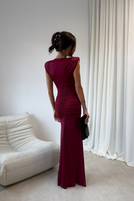 Noelia – bordové maxi šaty