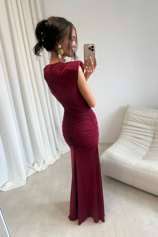 Noelia – bordové maxi šaty