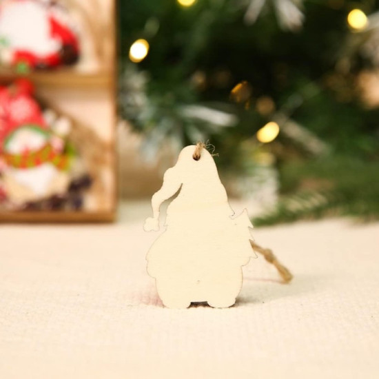 Sada 12 drevených ozdôb na stromček, 6,5 cm