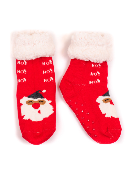 Dámske teplé ponožky SANTA červené