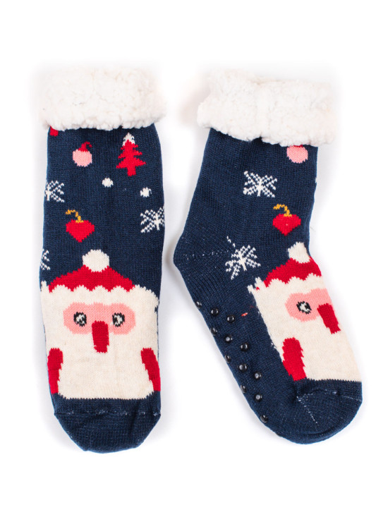 Dámske teplé ponožky SANTA tmavomodré