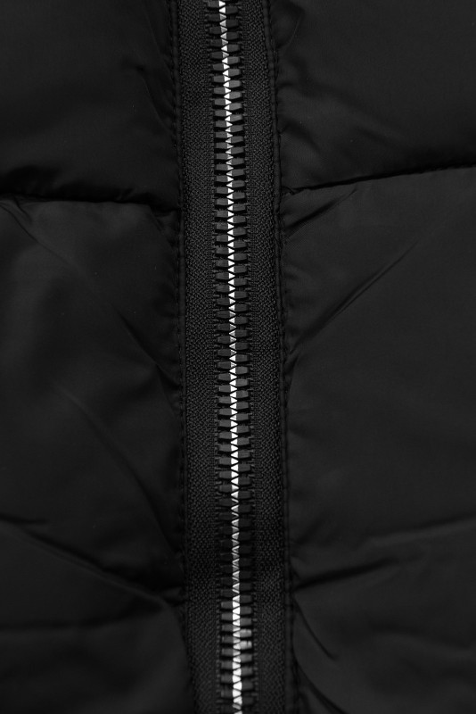 Dievčenská čierna zimná bunda DESIGN