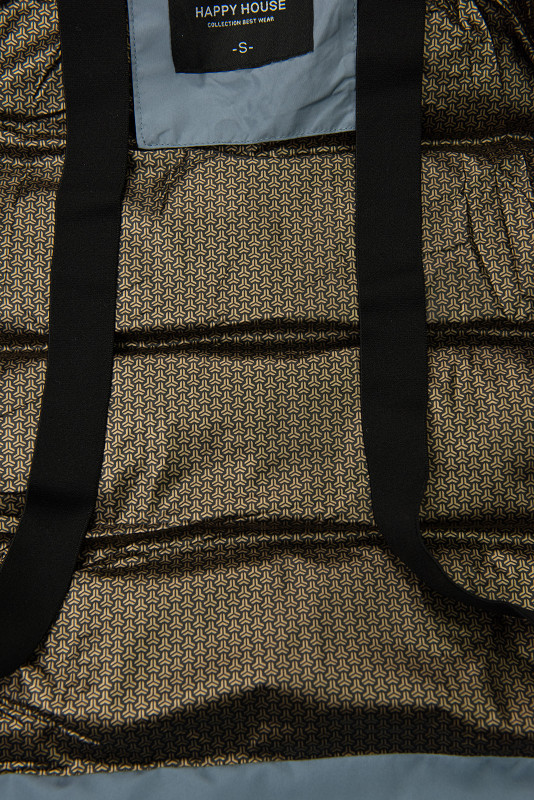 Oceľovomodrá dámska zimná bunda s kapucňou