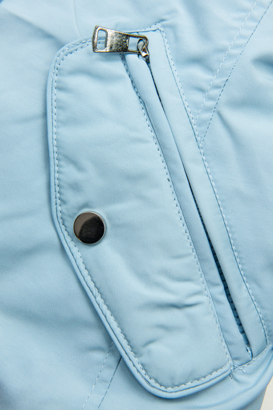 Obojstranná prechodná parka babyblue/tmavomodrá
