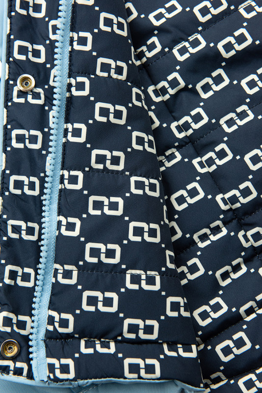 Obojstranná prechodná parka babyblue/tmavomodrá