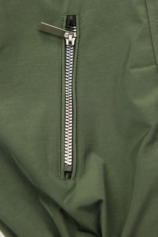 Zimná parka obojstranná khaki/čierna