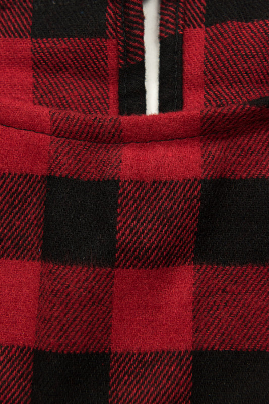 Červené kárované šaty v A-strihu