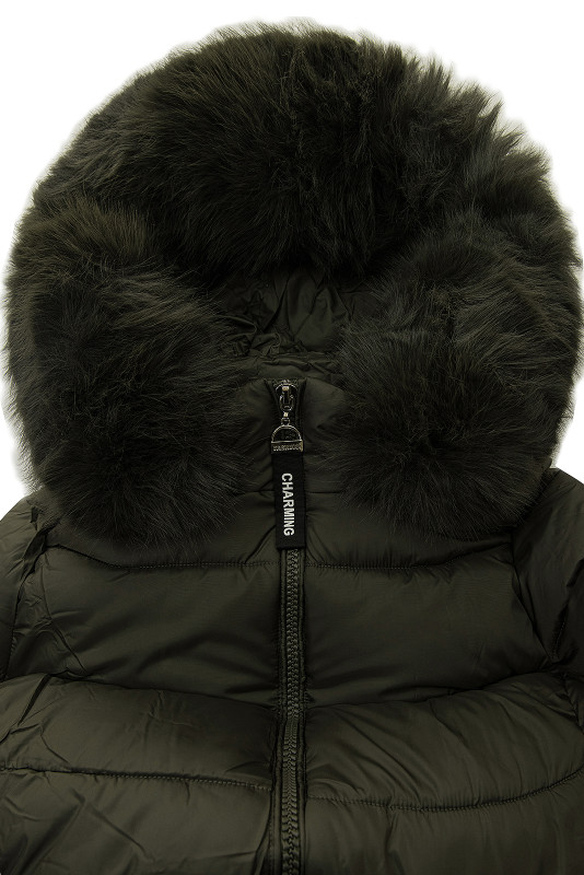 Prešívaná zimná khaki bunda ICE