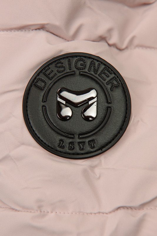 Ružová teplá zimná bunda DESIGN