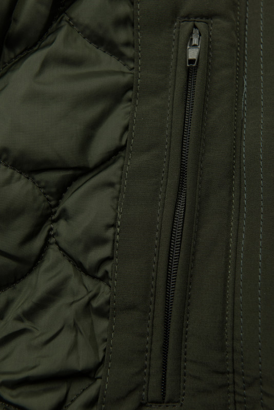 Prechodná parka so zateplením khaki