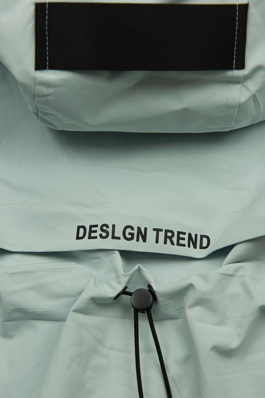 Mätovozelená jarná parka s vysokým golierom