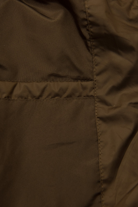 Hnedá prechodná bunda s pletenými rukávmi