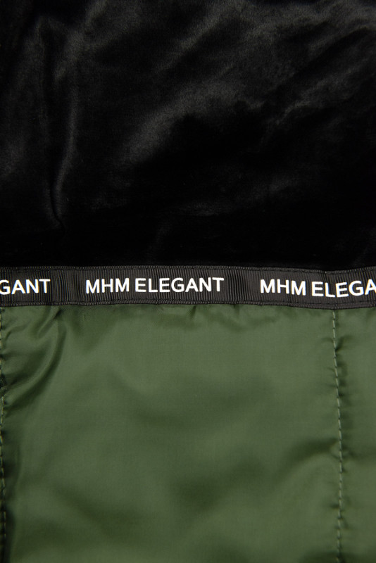 Army zelená parka s odopínateľnou umelou kožušinou