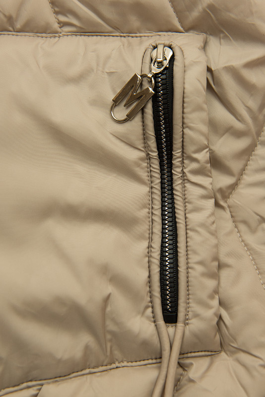 Obojstranná bunda s kapucňou béžová