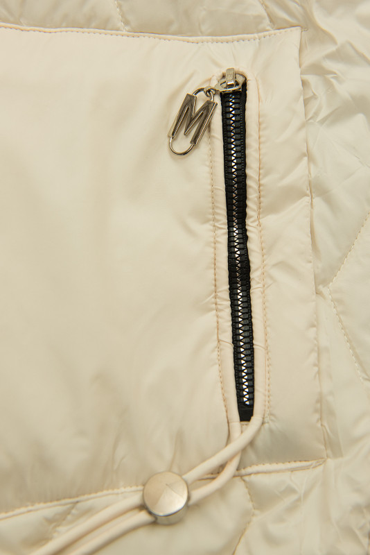 Obojstranná bunda s kapucňou ecru/béžová