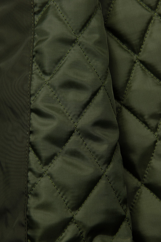 Khaki predĺžený plášť/parka