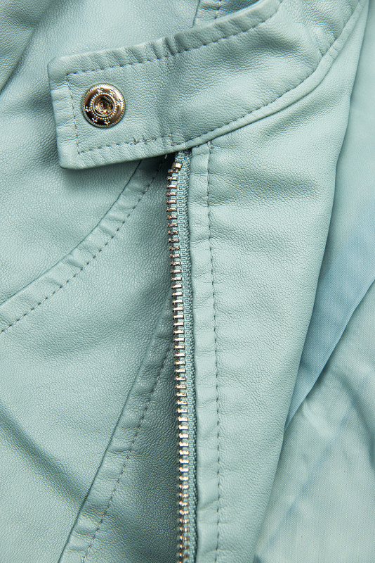 Baby blue basic koženková bunda