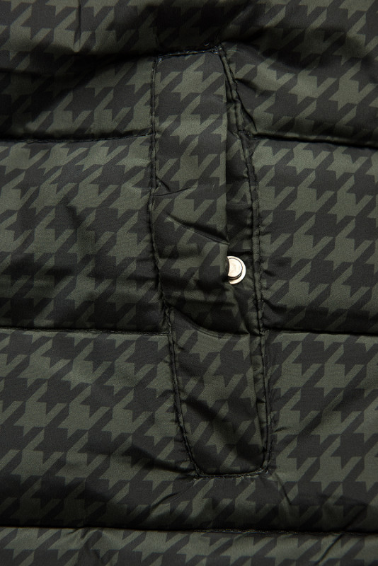 Khaki obojstranná parka na zimu